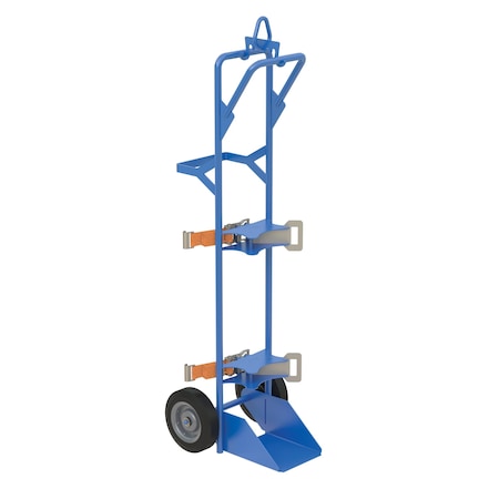 Vestil Blue Overhead Cylinder Lift Hard Rubber Casters 150 lb Capacity CYHT-OL-9-150